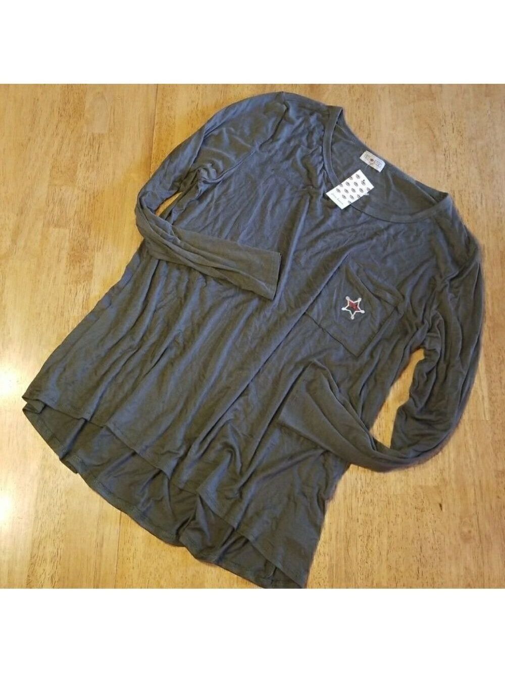 𝅺MILITARY Green Top By Free Kisses Long Sleeve